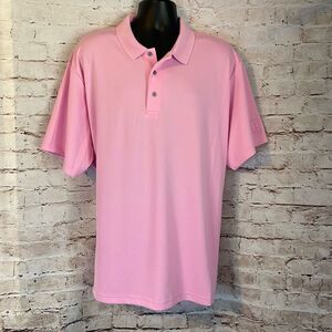 PGA Tour Golf Men’s Short Sleeve Polo Shirt Pink Lightweight NWT Size XXL
